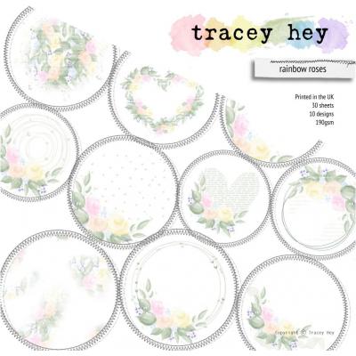 Tracey Hey Paper Pad - Rainbow Roses